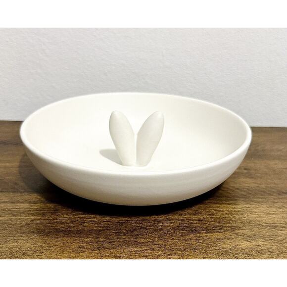 NWT: Threshold - Ivory, Stoneware, Easter Bunny Ears, Candy Bowl - Picture 3 of 4